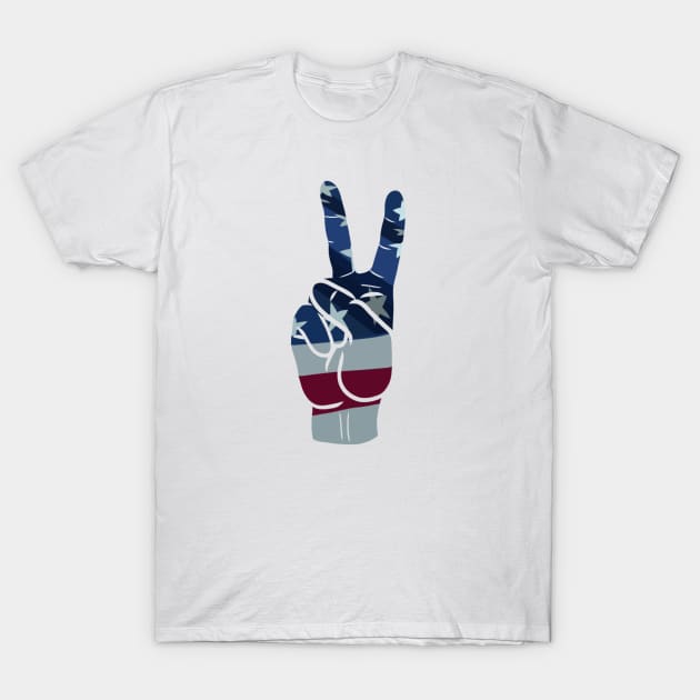 Peace Hands: American Flag T-Shirt by History Tees